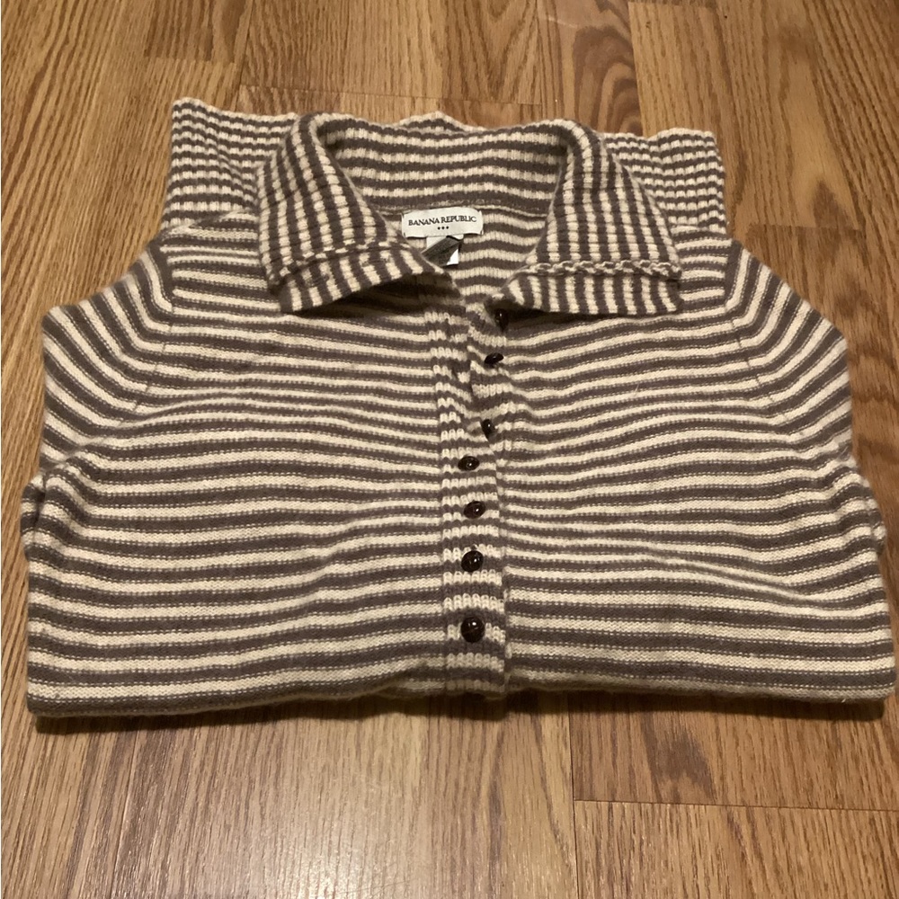 Banana republic women’s pullover sweater striped multicolor size medium